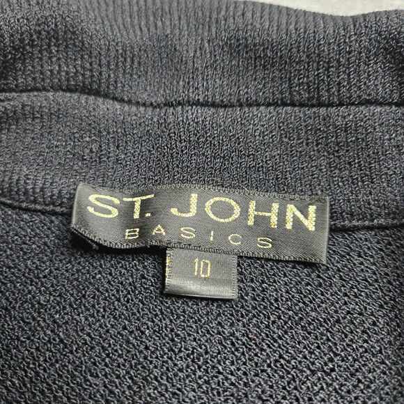 St. JOHN Basics Black Knit Santana Women's Blazer Size: 10 - Picture 4 of 4